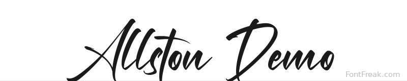 Allston Demo font preview