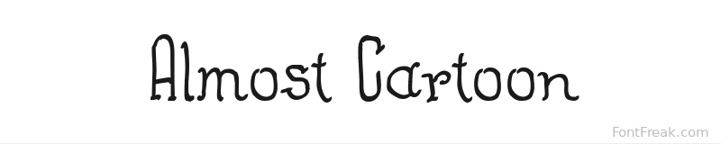 Almost Cartoon font preview