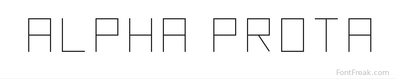 Alpha Prota font preview