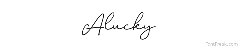 Alucky font preview