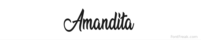 Amandita font preview