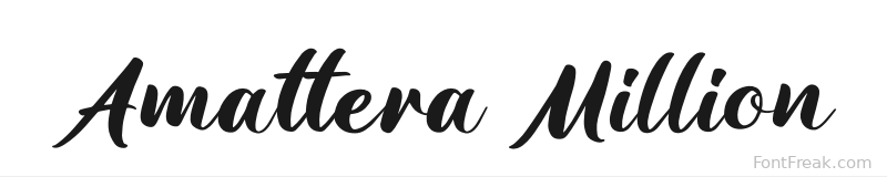 Amattera Million font preview