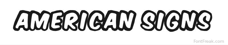 American Signs font preview