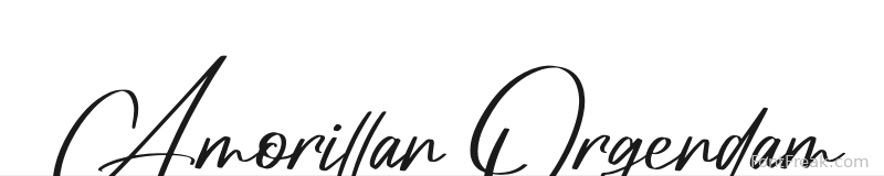 Amorillan Orgendam font preview