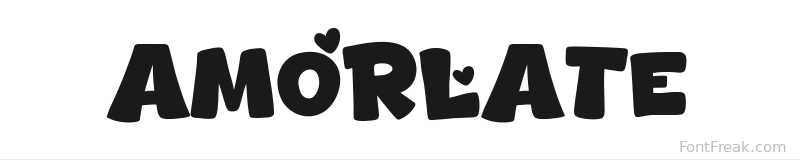 Amorlate font preview