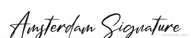 Amsterdam Signature font preview