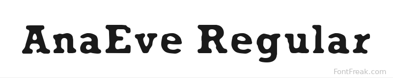 AnaEve Regular font preview