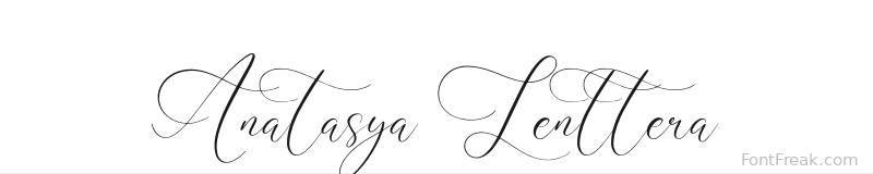 Anatasya Lenttera font preview