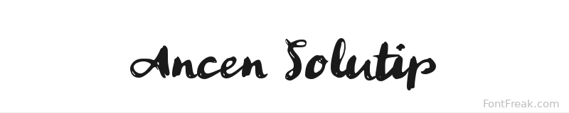 Ancen Solutip font preview