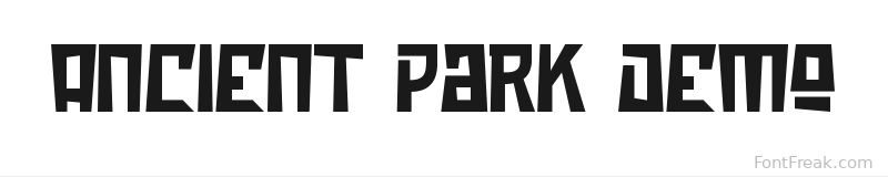 Ancient Park Demo font preview