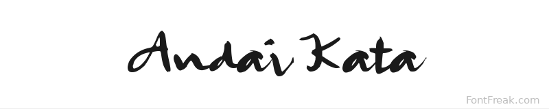 Andai Kata font preview