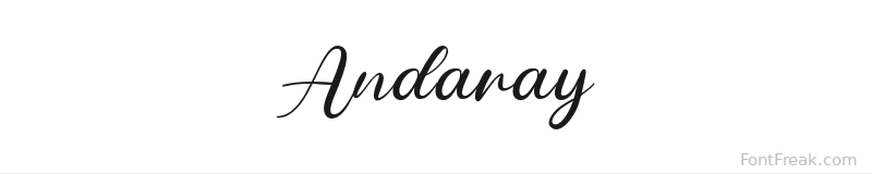 Andaray font preview