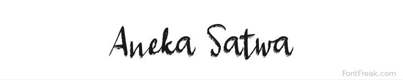 Aneka Satwa font preview