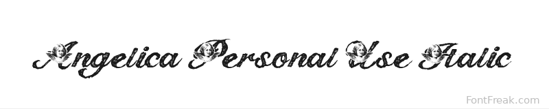 Angelica Personal Use Italic font preview