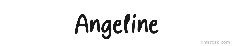 Angeline font preview