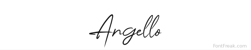 Angello font preview