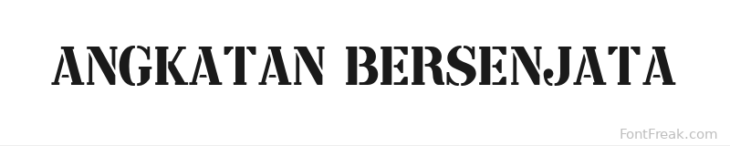 Angkatan Bersenjata font preview