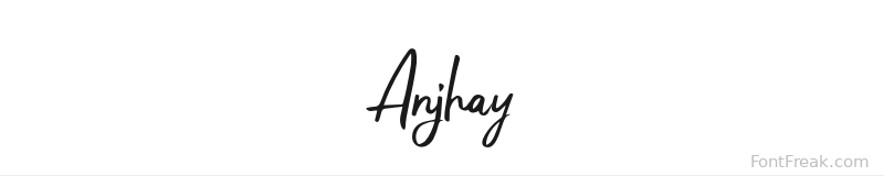 Anjhay font preview