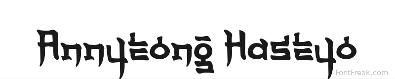 Annyeong Haseyo font preview