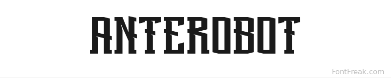 Anterobot font preview