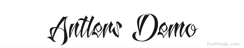 Antlers Demo font preview