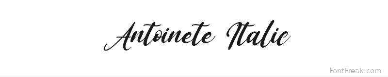 Antoinete Italic font preview