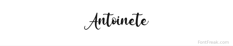 Antoinete font preview