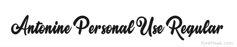 Antonine Personal Use Regular font preview