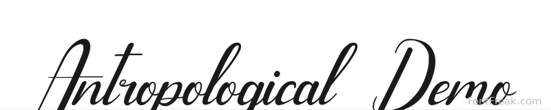 Antropological Demo font preview