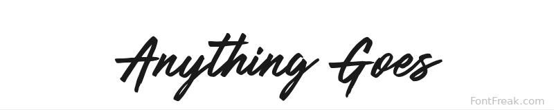 Anything Goes font preview