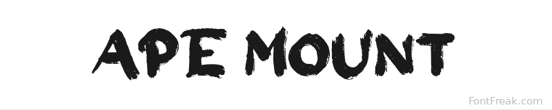 Ape Mount font preview
