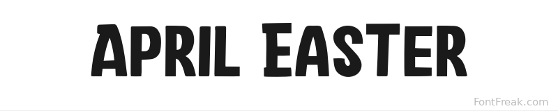 April Easter font preview