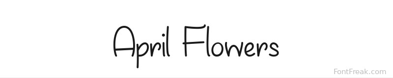 April Flowers font preview