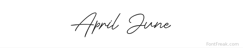 April June font preview