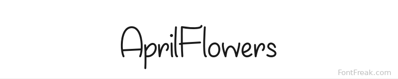 AprilFlowers font preview