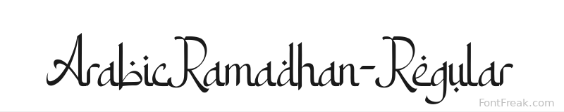 ArabicRamadhan-Regular font preview