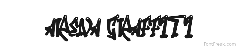 Arena Graffiti font preview