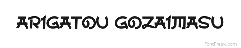 Arigatou Gozaimasu font preview