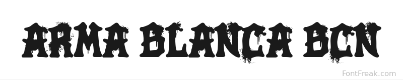 Arma Blanca BCN font preview