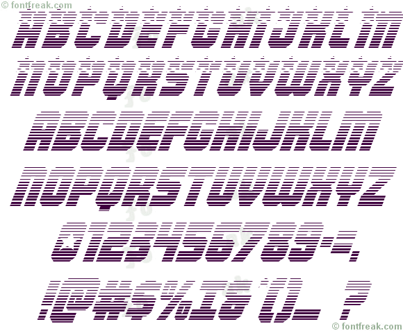 Army Rangers Gradient Italic