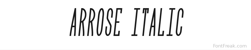 Arrose Italic font preview