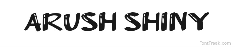 Arush Shiny font preview