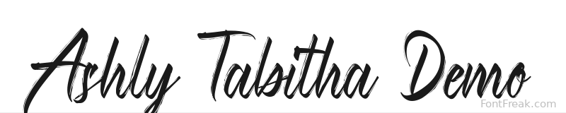 Ashly Tabitha Demo font preview