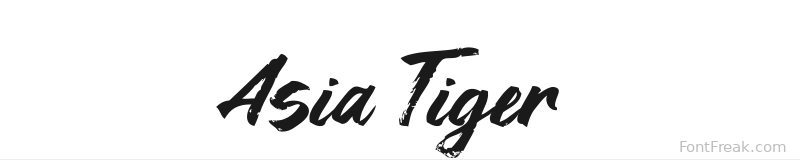 Asia Tiger font preview