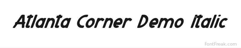 Atlanta Corner Demo Italic font preview