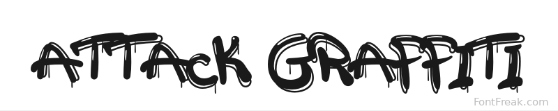 Attack Graffiti font preview