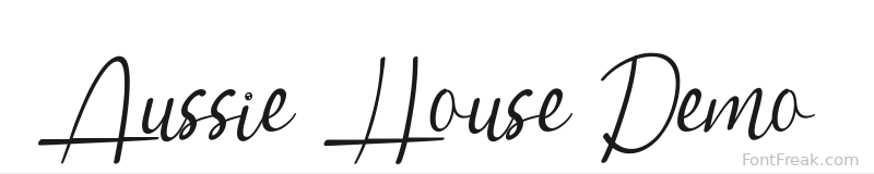 Aussie House Demo font preview