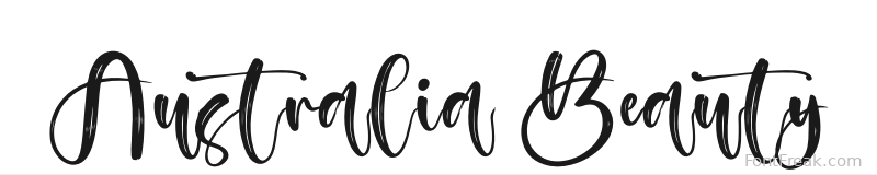 Australia Beauty font preview