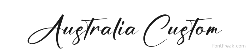 Australia Custom font preview