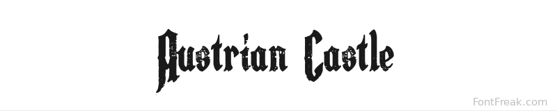 Austrian Castle font preview